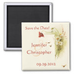 Wild Flowers Save The Date Magnet at Zazzle