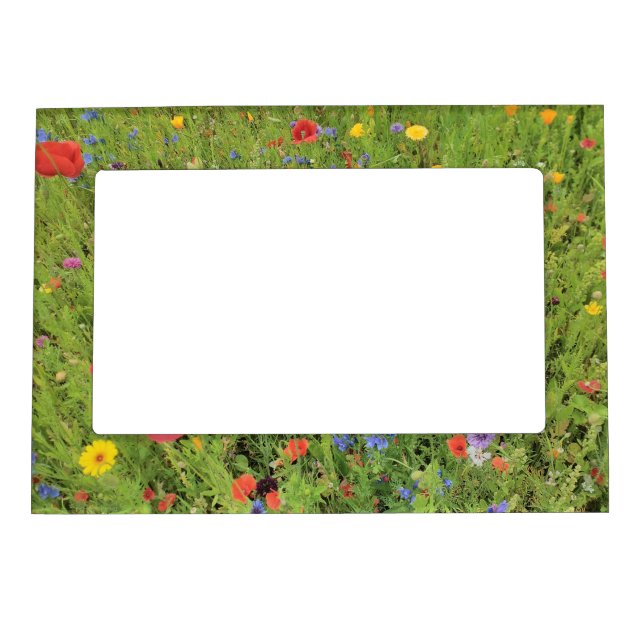 Wild flowers Spring Photo 5x7 Magnetic Frame (Front)
