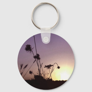 Wild Flowers Sunset Keychain