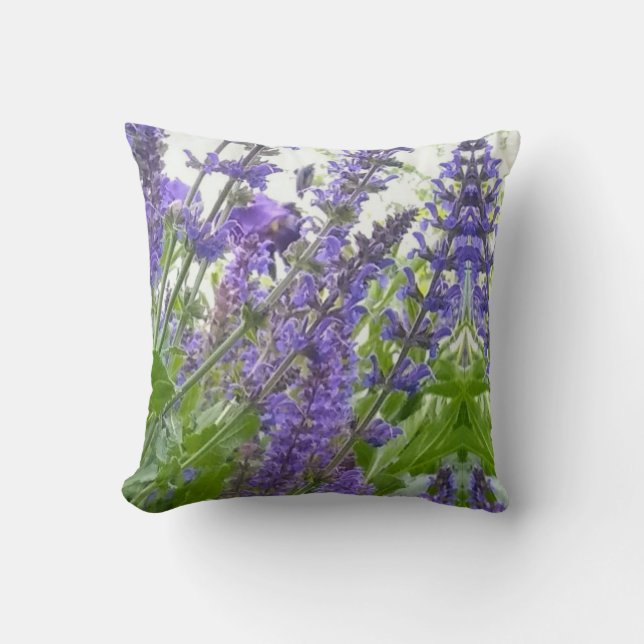 Wild Flowers Throw Pillow (Front)