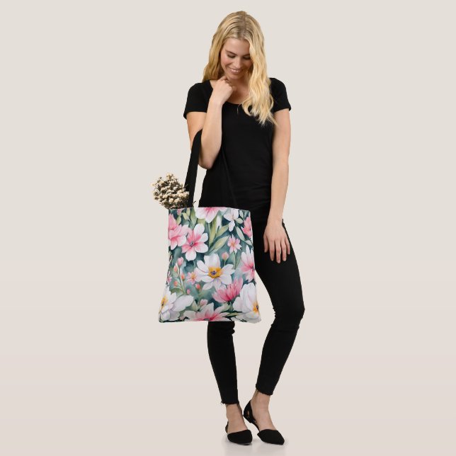 Wild flowers  tote bag (On Model)