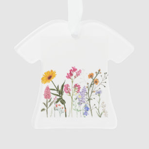 Wild Flowers , Vintage Botanical nice flowers Ornament