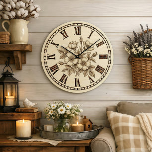 Wild flowers Wall Clock