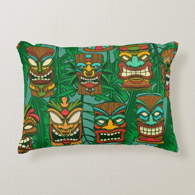 Wild Flowers Watercolor: Colorful Seamless Accent Pillow (Front)