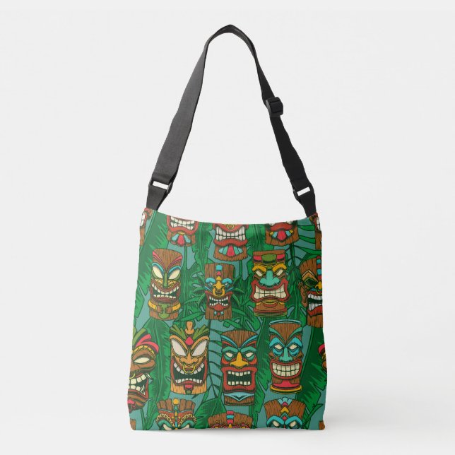 Wild Flowers Watercolor: Colorful Seamless Crossbody Bag (Front)