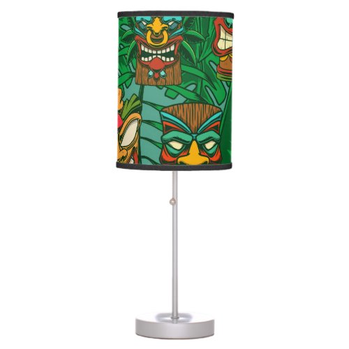 Wild Flowers Watercolor Colorful Seamless Table Lamp