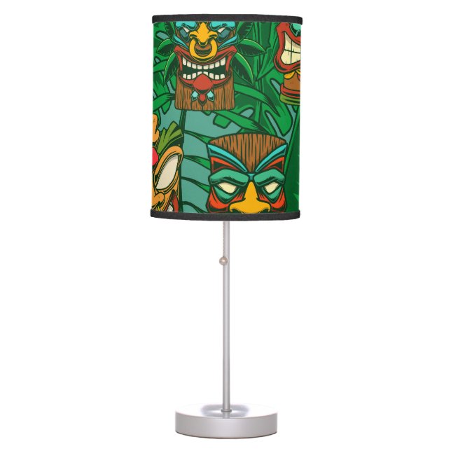 Wild Flowers Watercolor: Colorful Seamless Table Lamp (Front)