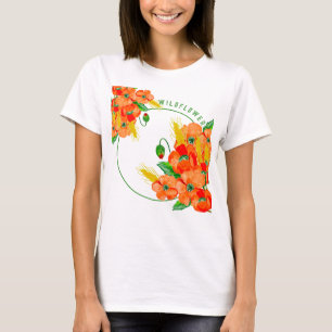 Wild flowers watercolor T-Shirt
