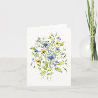 Wild flowers watercolored note cards