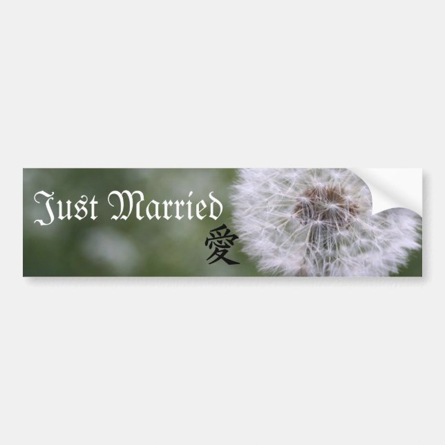 Wild Flowers Wedding Invitations and Favors Bumper Sticker (Front)