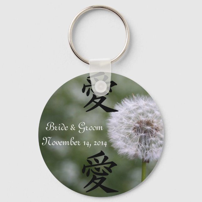 Wild Flowers Wedding Invitations and Favors Keychain (Front)