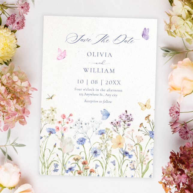 Wild flowers wedding save the date (Creator Uploaded)