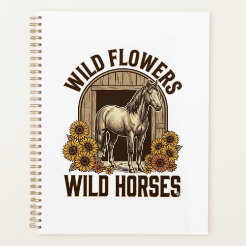 Wild Flowers Wild Horses Vintage Western Shirt Des Planner