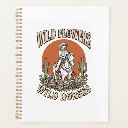 Wild Flowers Wild Horses Western Cowgirl Shirt Des Planner