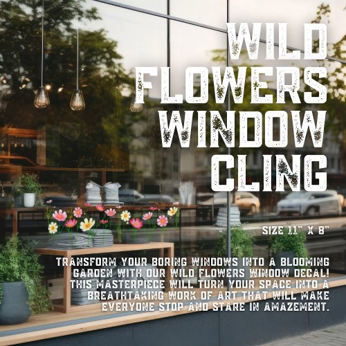 Wild Flowers Window Cling