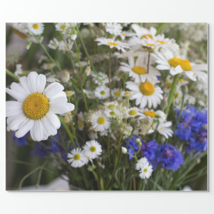 Wild flowers wrapping paper
