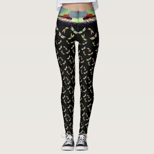 Wild Fly _ Dragonflies _  Compression Leggings