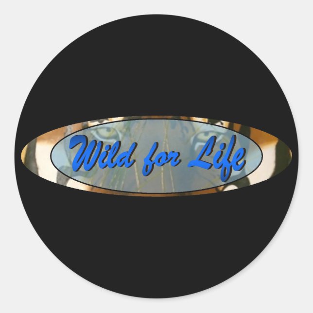 Wild for Life Logo Classic Round Sticker (Front)