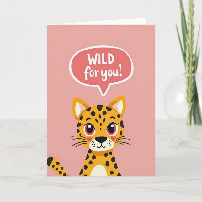 Wild For You Leopard Card (Front)