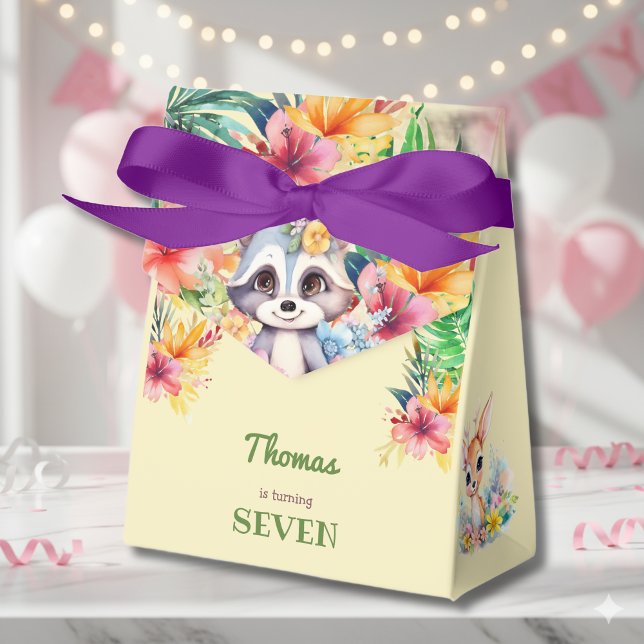 Wild forest animals kids birthday favor boxes (Creator Uploaded)