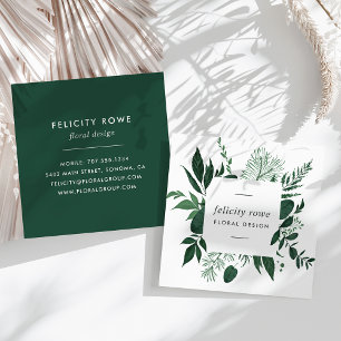 Wild Forest Botanical Frame Square Business Card