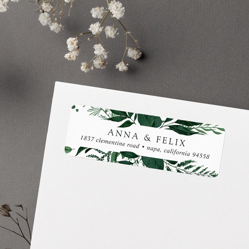 Wild Forest  Botanical Return Address Label