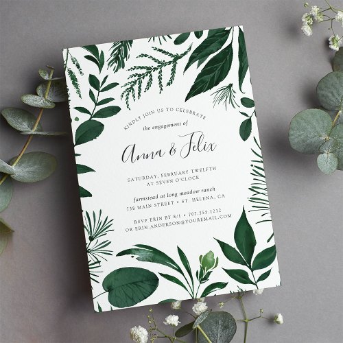 Wild Forest Engagement Party Invitation