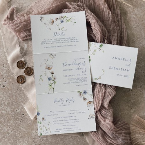 Wild Forest Floral Trifold Wedding 