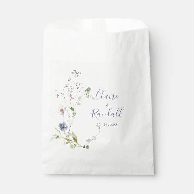 Wild Forest Floral Wedding   Favor Bag (Front)