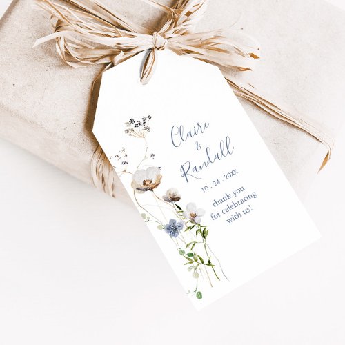 Wild Forest Floral Wedding Gift Tags