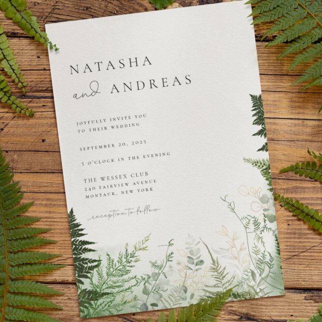 Wild Forest Foliage Wedding Invitation (Creator Uploaded)
