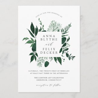 Wild Forest Frame Wedding Invitation