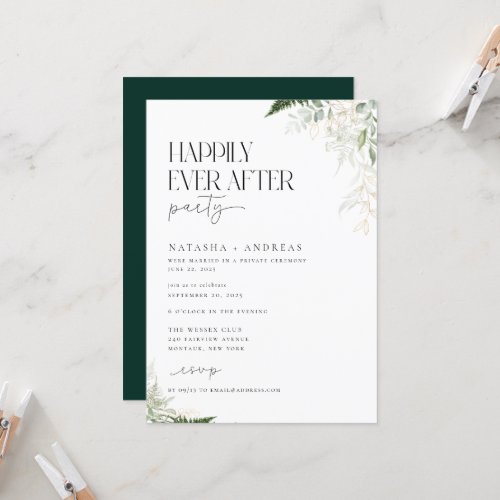 Wild Forest Happily Ever After Party Invitation