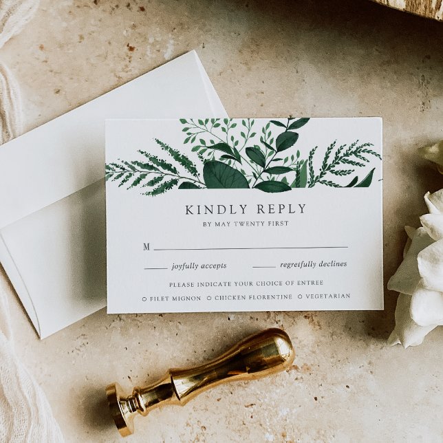 Wild Forest Meal Choice RSVP Card (Creator Uploaded)