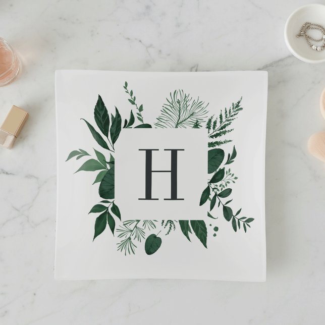 Wild Forest Monogram Trinket Tray (Creator Uploaded)