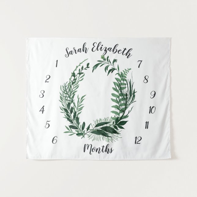 Wild Forest Monthly Baby Photo Backdrop (Front (Horizontal))