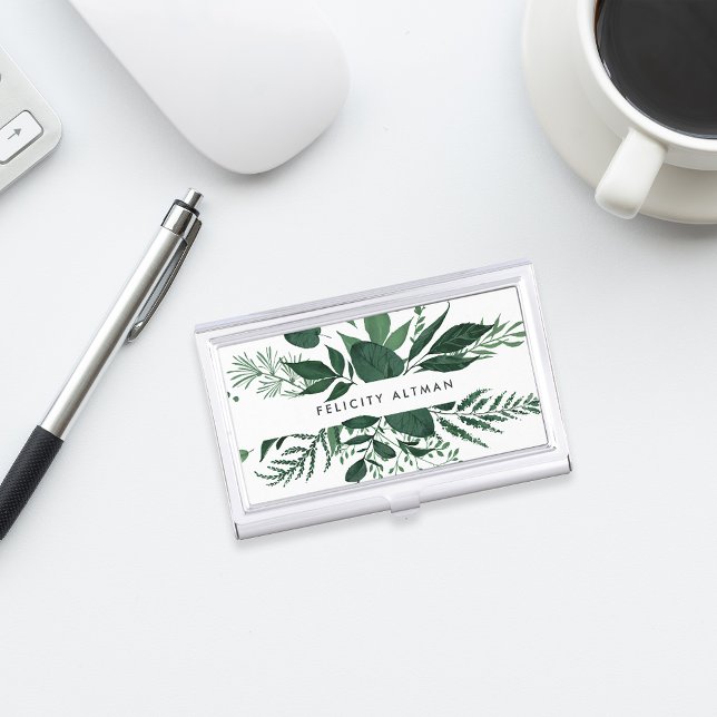 Wild Forest | Personalized Business Card Case (Creator Uploaded)