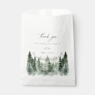 Wild Forest Pines Wedding Thank You Favor Bag