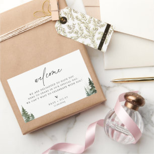 Wild Forest Pines Welcome Rectangular Sticker