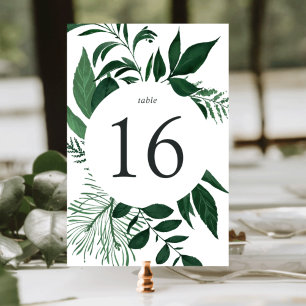 Wild Forest Table Number Card