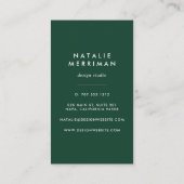 Wild Forest Vertical Business Card (Back)