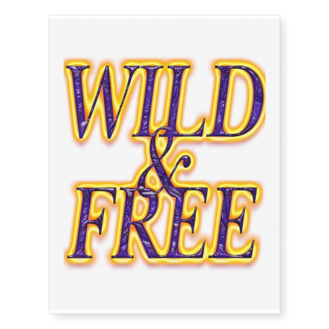 Wild&free5 Temporary Tattoos (Front)