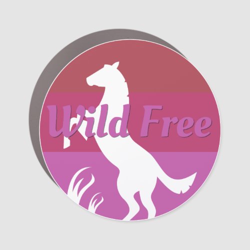 Wild Free _ A Tribute to the Horse Car Magnet
