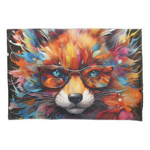Wild Free Abstract Pop Fox Pillow Case