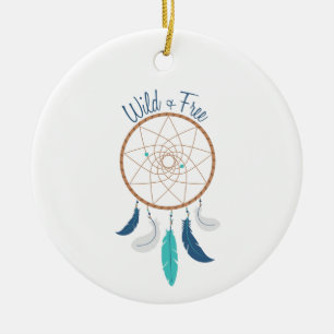 Wild & Free Ceramic Ornament