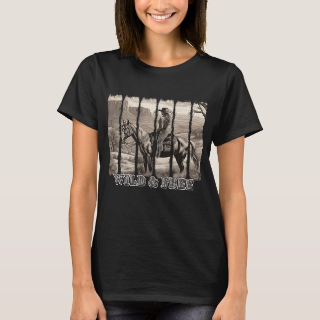 Wild & Free Cowgirl Shirt, Country Western Shirt (Front)
