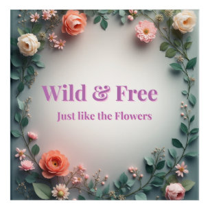 Wild & Free Floral Line Art   Boho Minimal Design