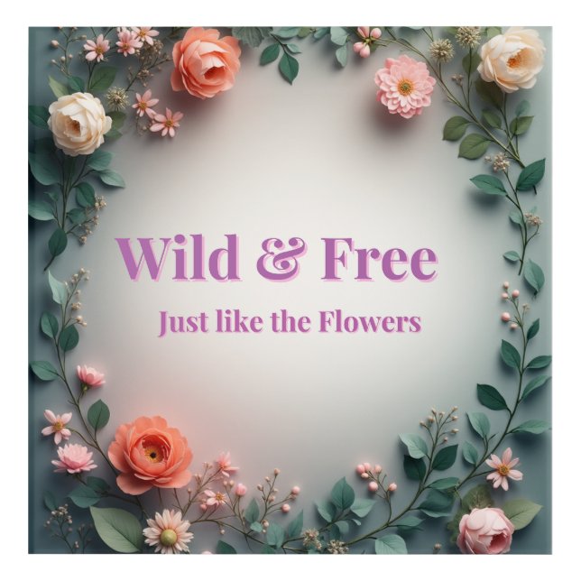  Wild & Free Floral Line Art | Boho Minimal Design (Front)