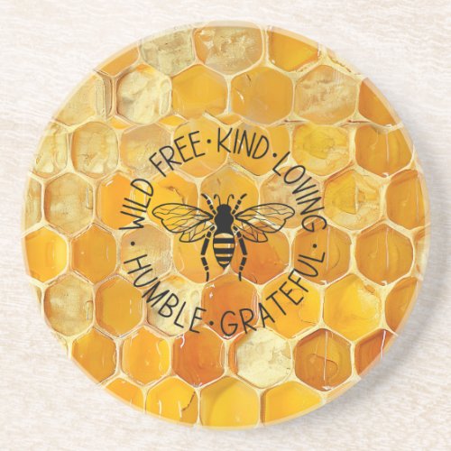  Wild  Free Honeycomb Sandstone Coaster