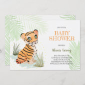 Wild & Free - Jungle Tiger Baby Shower Invitation (Front/Back)